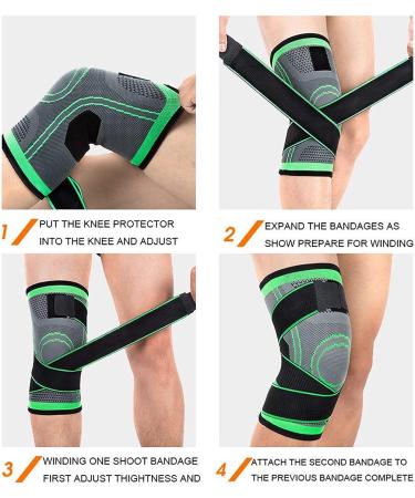 Anti-Slip Compression Knee Sleeve | Adjustable Brace for Arthritis & Meniscus Tear | Quick Recovery for Running, Crossfit, Basketball | Large Black - Buy Online on GoSupps.com
