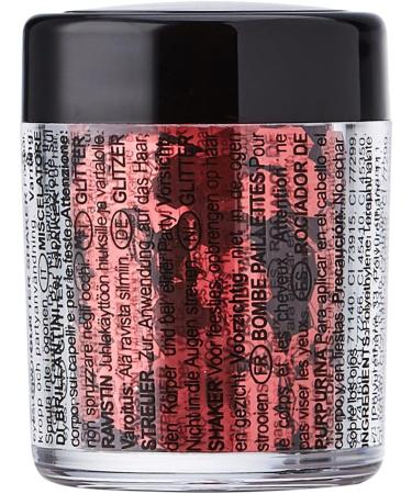 Stargazer Chunky Glitter Shaker Red. Cosmetic glitter for use on the eyes lips face body hair and nails. - Buy Online on GoSupps.com
