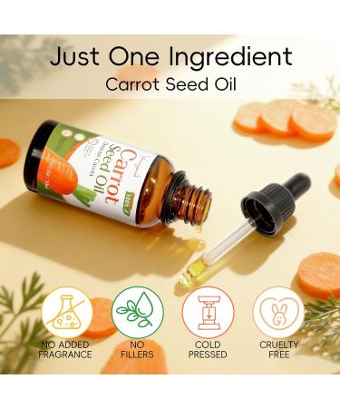 yoniagood 3 PCS Carrot Seed Oil for Hair & Skin Care 100% Pure Natural Carrot Carrier Oil Daucus Carota Essential Moisturizer for Face and Lip Care Scalp & Body Massage - Buy Online on GoSupps.com