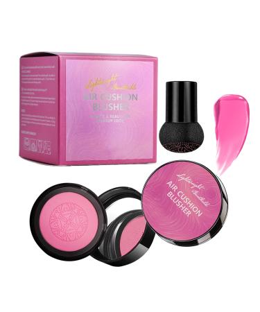 Cheek Blush Face Blush with Mirror Natural enhancer with mushroom applicator face makeup for beginners and travel