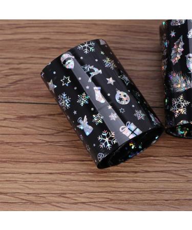 Lurrose Christmas Nail Foil 10 Rolls Deer Snowflake Christmas Nail Foil Transfer Sticker Manicure Nail Decals for Women Girls (Silver) - Buy Online on GoSupps.com