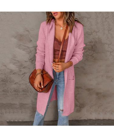 Gefomuofe Women's Long Sleeve Classic Blouses Cardigan with Buttons Long Sleeve Lightweight Cardigan Elegant Shoulder Jacket Top Casual Sweater Elegant Shoulder Jacket Top Casual Top Pink L - Buy Online on GoSupps.com