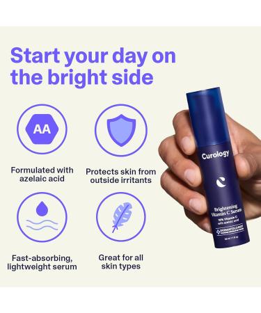 Curology Brightening Vitamin C Serum - 10% Vitamin C & Azelaic Acid for Even Skin Tone Smooth Texture & Redness Relief - 1 fl oz - Buy Online on GoSupps.com