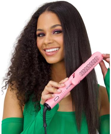 Airflow Styling Flat Iron - 2 in 1 Hair Straightener & Curler with Ceramic Plates Tourmaline Coating & 360 Vents - Sunny Styler in Pink | International Shipping Available - Buy Online on GoSupps.com