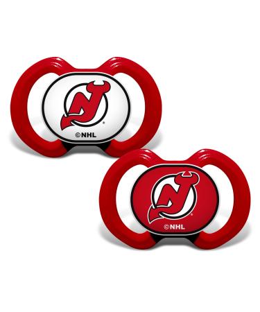 BabyFanatic Pacifier 2-Pack - NHL New Jersey Devils - Officially Licensed League Gear