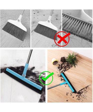 Adjustable Professional Floor Squeegee with 50 Handle - Ideal for Garage, Tile, Shower, and Hair - Foam Water Wiper - Buy Online on GoSupps.com