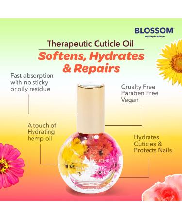 Blossom Heavenly Hemp Spring Bouquet Cuticle Oil - 0.42 fl oz - Moisturizing, Strengthening, Made in USA - Buy Online on GoSupps.com
