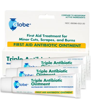 3 Pack Triple Antibiotic Ointment 1oz | First Aid for Minor Scratches & Wounds | Prevent Infection | Compare to Leading Brand | Fast Healing Formula - Buy Online on GoSupps.com