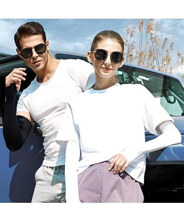 Wusanna Arm Sleeve Gaming - 4 Pairs of Versatile Arm Sleeves for Sports & Outdoor Activities (Black/White) | Perfect for Volleyball Cycling Driving Hiking & Fishing - Buy Online on GoSupps.com