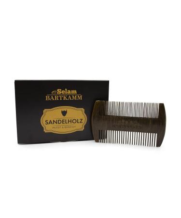 Premium Sandalwood Beard Comb - Double Teeth Pocket Comb for Ultimate Beard Care | eSelam - Buy Online on GoSupps.com