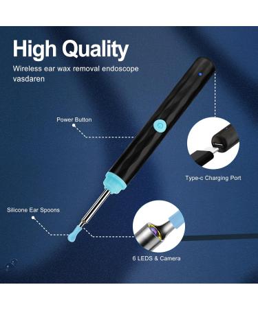 Premium Ear Wax Removal Kit with 1296P Camera - Safe Ear Cleaning Tools for iPhone Android & More - Buy Online on GoSupps.com