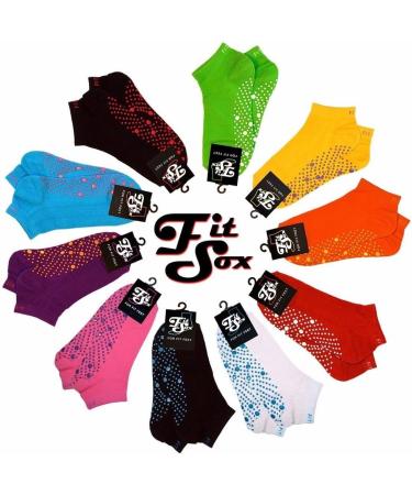 FitSox Anti-Slip Pilates Yoga Martial Arts Gym & Dance Socks - Prevent Falls in Black/Blue - International Shipping - Buy Online on GoSupps.com