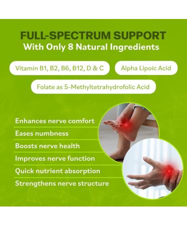 Neuro Health Nerve Support Formulawith B Vitamins & Alpha Lipoic Acid & Miracle Nerve Cream for Neuropathy - Maximum Strength Turmeric & Arnica Blend for Comprehensive Neuropathy Support - Buy Online on GoSupps.com