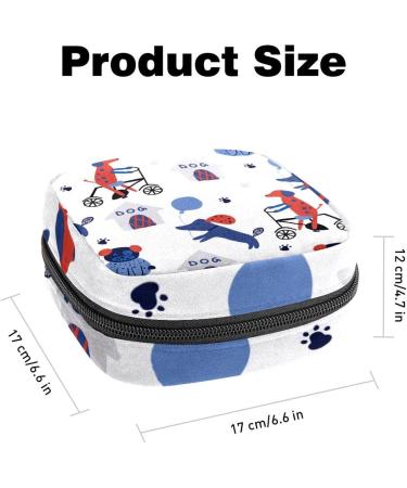 GIAPB Period Bag Sanitary Napkin Storage Bag Period Pouch Travel Makeup Bag Cartoon Dogs and House Color4546 - Buy Online on GoSupps.com
