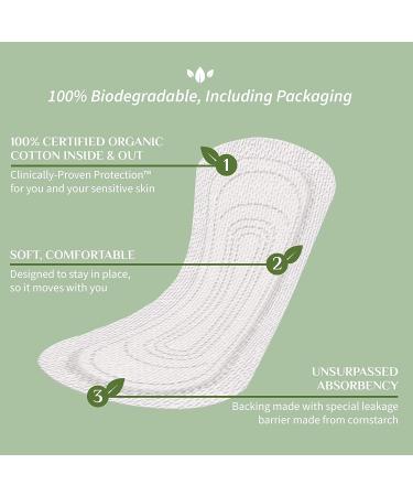 Organyc 100% Certified Organic Cotton Panty Liner - Light Flow (Folded) - 24 Count Pack of 1 - Buy Online on GoSupps.com
