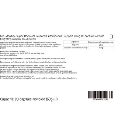 Life Extension Super Ubiquinol 50mg - 30 Softgels | Kaneka-Ubiquinol | Lab Tested, Gluten Free, Soy Free, Non-GMO - Buy Online on GoSupps.com