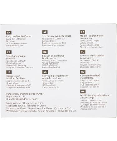Panasonic KX-TU446EXG Senior Cell Phone - Shockproof SOS Button Large Display & Keys - No Contract - Gray - Buy Online on GoSupps.com