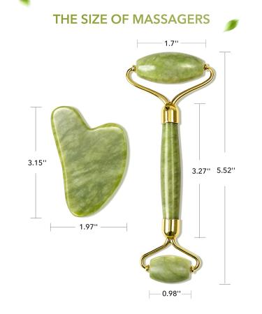 HANABEE Rose Quartz Facial Roller Jade Roller Gua Sha Set | Face and Body Massage Tools | Scalp and Body Gua Sha | Beauty Gift for Women - Buy Online on GoSupps.com