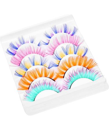 FOMIYES 15 Pairs Colored False Eyelashes Russian Curl Lashes Makeup Eye Lashes Fluffy False Eyelashes Fake Lashes False Lashes Wispy False Eyelashes Fluffy Extend Make up Imitation - Buy Online on GoSupps.com
