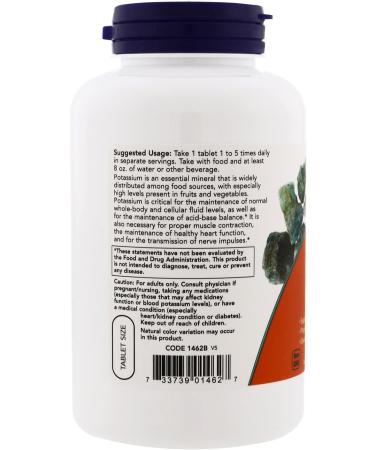 Now Foods Potassium Gluconate 99mg - 250 Tablets | Supplement for Heart Health - Buy Online on GoSupps.com