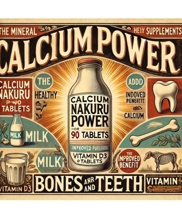 NAKURU | Calcium + Vitamin D3 | Power Range | Made in France | Mineral Power! (90 Tablets of 548mg / Net Weight: 49.5g) - Buy Online on GoSupps.com
