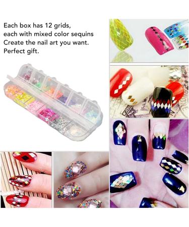 Butterfly Nail Sequins for Nail Art Nail Glitters Nail Art Sequins Variety Shapes Cute Designs Nail Art Decorations Nail Art Supplies for Diy Crafts 12 Grids 5 Boxes - Buy Online on GoSupps.com