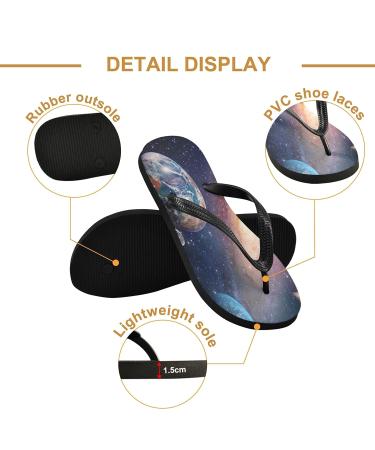 Mnsruu Universum Galaxy Space Flip-Flops | Stylish Sandals for Men & Women - Perfect for Travel Hotel & Spa - Buy Online on GoSupps.com