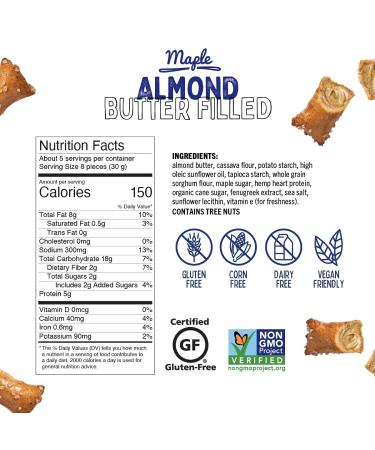 Quinn Popcorn Pretzel Nuggets - Maple Almond Butter Filled 5 oz | Crunchy Snack - Buy Online on GoSupps.com