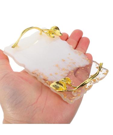 Baluue Resin Nail Art Palette | Gold Handle Nail Holder & Mixing Tool for Gel Nails | Versatile Makeup & Dessert Display Board - Buy Online on GoSupps.com