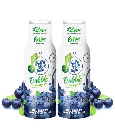 x Light - Low Carb - Fitness FruttaMax Syrup | Zero Sugar | With Stevia | 50-60% Fruit Content (2 x 500 ml) (2 x Blueberry Light)