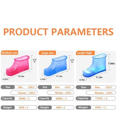 WMHYLYH Large High Blue Massage Foot Bath Shoes - Portable Foot Soak Tub for Thermal Massage and Blood Circulation Promotion - Buy Online on GoSupps.com