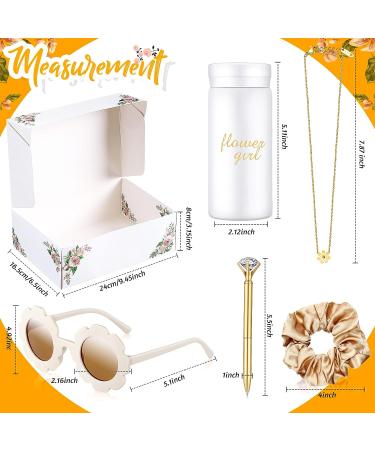 Hanaive Flower Girl Proposal Box Set - Necklace, Glasses, Water Bottle, Pen, Scrunchies - Gold Will You Be My Flower Girl Box - Wedding/Bride Showers - Buy Online on GoSupps.com