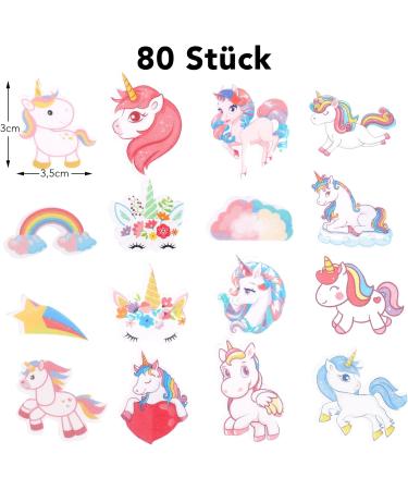 Catelves 80-Piece Unicorn Edible Cake & Cupcake Decorations | Perfect Unicorn Themed Party Supplies - Buy Online on GoSupps.com