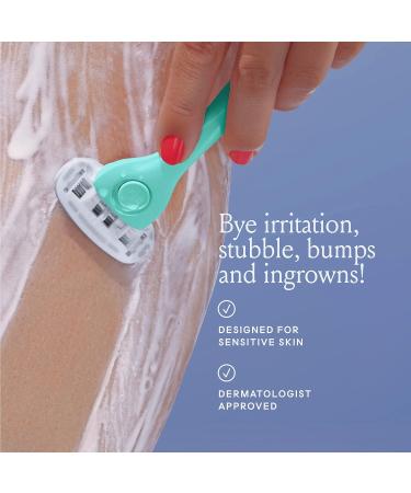 Billie Women's Shave Kit: Razor + 4 Refills + Magnetic Holder in Minty | Buy Now - Buy Online on GoSupps.com