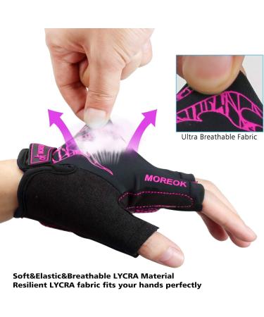 Buy Bikingmoreok Half-Finger Bicycle Gloves for Men & Women - Breathable Cycling Gloves with 5mm SBR Gel Shock Absorption - Unisex MTB Mountain Bike Gloves in Pink - Buy Online on GoSupps.com