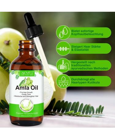  p-beauty Amla Hair Oil for intensive hair growth against dandruff and hair loss cold-pressed organic and vegan vitamin C amino acid 2 x 60 ml - Buy Online on GoSupps.com