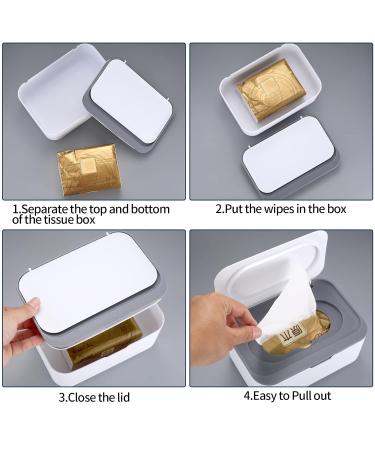 Premium 2-Piece Wet Wipes Box Set - Baby & Toilet Paper Storage Moist Wipes & Napkin Container - International Shipping Available - Buy Online on GoSupps.com