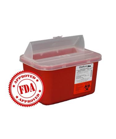 Oakridge 1 Gallon Sharps Containers with Pop-Up Lid - Pack of 3 - Buy Online on GoSupps.com