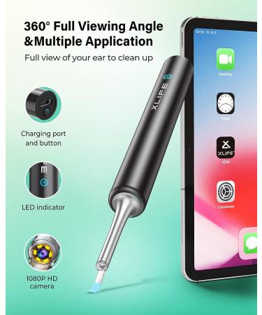 BEWBIRD Ear Wax Removal Kit with Wireless Camera - 1080P FHD Earwax Remover Tool for iPhone, iPad, Android - Silver-grey - Buy Online on GoSupps.com