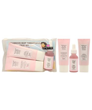 Luminous Skin Essentials Trio Kit by the Balm for Women - 3 Pc 1oz Lightweight Daily Face Moisturizer 1oz Gentle Face Scrub 1oz Face Oil