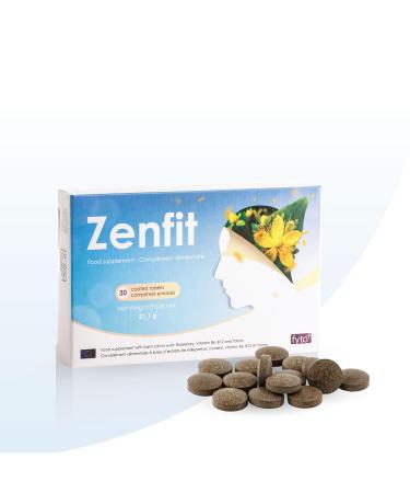 ZENFIT FYTO - Daily Mood and Energy Support, Well-Being with St. John's Wort, Rosemary, B Vitamins - Natural Food Supplement for Optimal Balance and Well-Being 30 Tablets