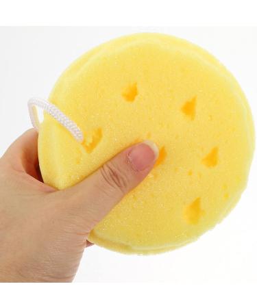 FRCOLOR 4pcs Round Bath Sponge Set | Exfoliating Loofah & Shower Puff for Spa | Natural Bath Scrubbers for Women & Kids - Deep Cleaning Accessories - Buy Online on GoSupps.com