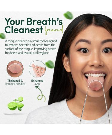 Metal Tongue Scraper - Stainless Steel Tongue Cleaner Tool for Fresh Breath- U-Shaped Travel Tongue Scraper with Flexible Design (2 Pack U-Shape Scraper) - Buy Online on GoSupps.com