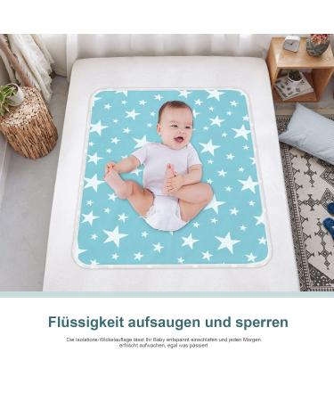 Washable Infant Wrapping Pads - 2 Pack 80x110 cm | Breathable Waterproof Reusable Urine Matt Cover for Babies & Toddlers - Fantasy Stars Design - Buy Online on GoSupps.com