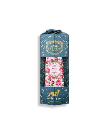 Panier des Sens - Small Hand Cream - Rose Hydrating Hand Cream Christmas Collection - With Shea Butter & Olive Oil - 97% Natural Ingredients - Christmas Edition - 30 ml