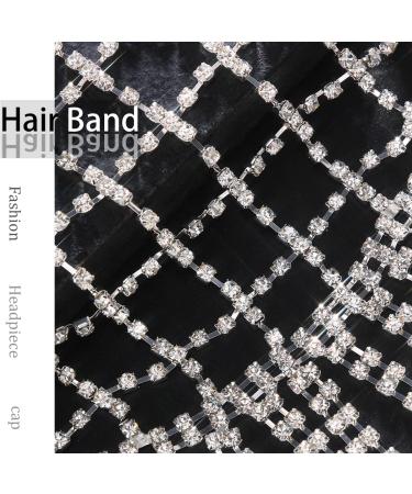 STONEFANS Long Rhinestone Tassel Headpiece Cap - 1920s Crystal Flapper Head Chain for Women - Gatsby Belly Dance Hair Accessories in Silver - Buy Online on GoSupps.com