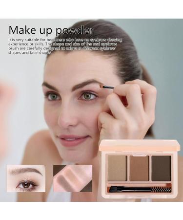 Eyebrow Powder Kit with Brush | Cosmetics Makeup Kit - Eyebrow Powder Sculpting Kit with Built-in and Brush Long-Lasting Brow Beauty Waterproof Compact Eyebrow Shaper Set for Women Oat Brown - Buy Online on GoSupps.com