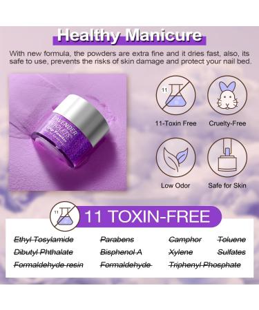 Lavender Violets 14g x 6 Colors Dip Powder White Nude Pink French Nail Art Manicure Large Capacity Dipping Powder Nail Powder Salon Choice J225 - Buy Online on GoSupps.com