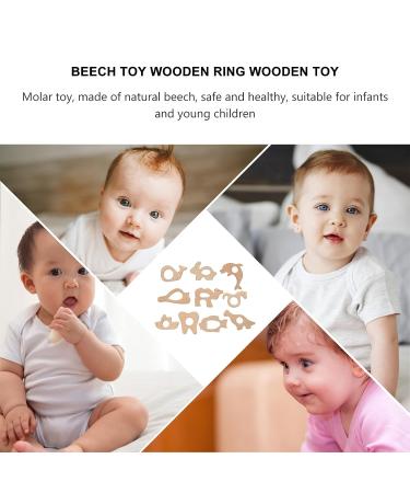 ORFOFE Baby Teether Adorable Wood-Made Animal-Design Teething Toy - Buy Online on GoSupps.com
