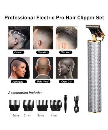 Zero Gapped T-Blade Hair Trimmer Clipper for Men - Cordless Close Cutting Clippers for Haircut & Beard - Rechargeable Barbershop Shaver (Black/Silver) - Buy Online on GoSupps.com